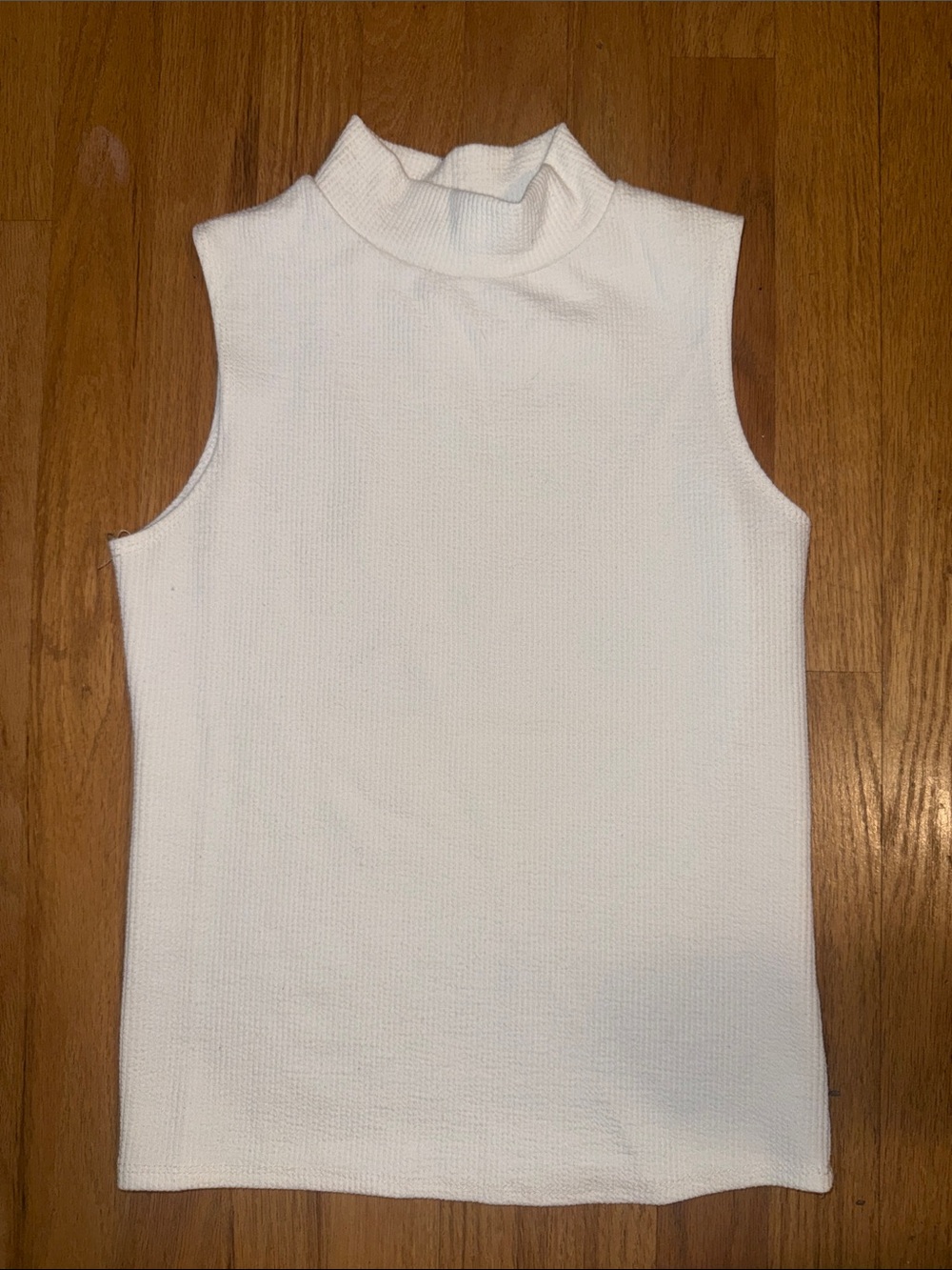 Olivia Rae Sleeveless Mock Neck Tank - White